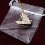 collier origami pendentif acier inoxydable