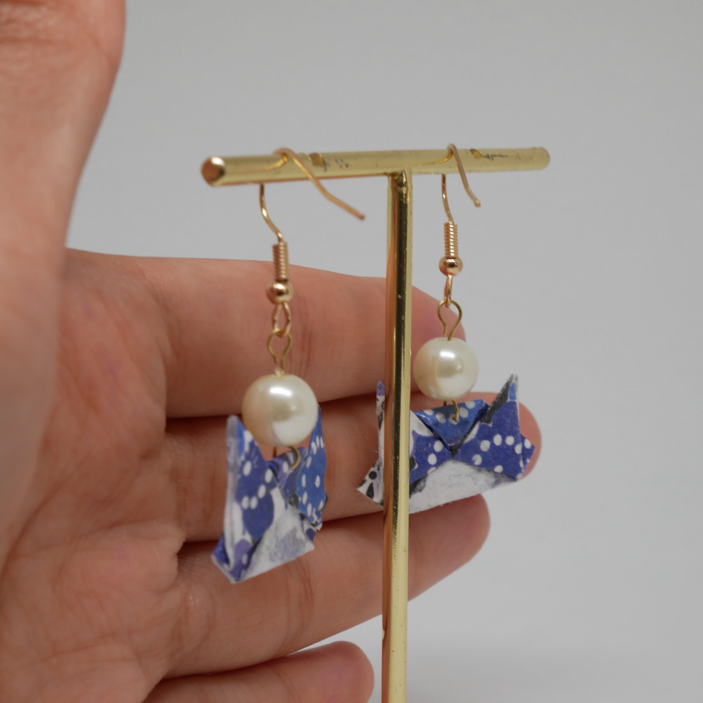 bijoux origami chat papier