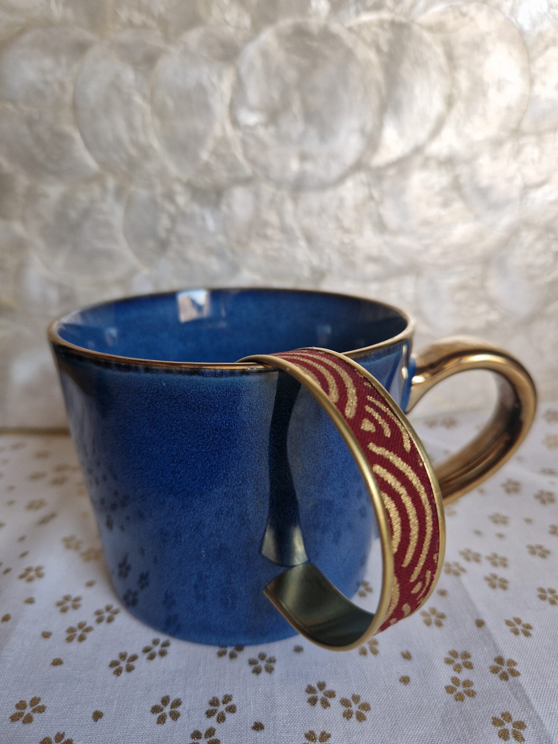 bracelet jonc réglable motif rouge japonais