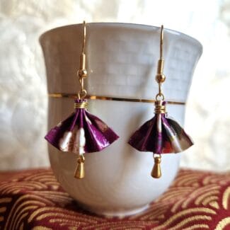 Boucles d’oreilles mini éventail japonaises