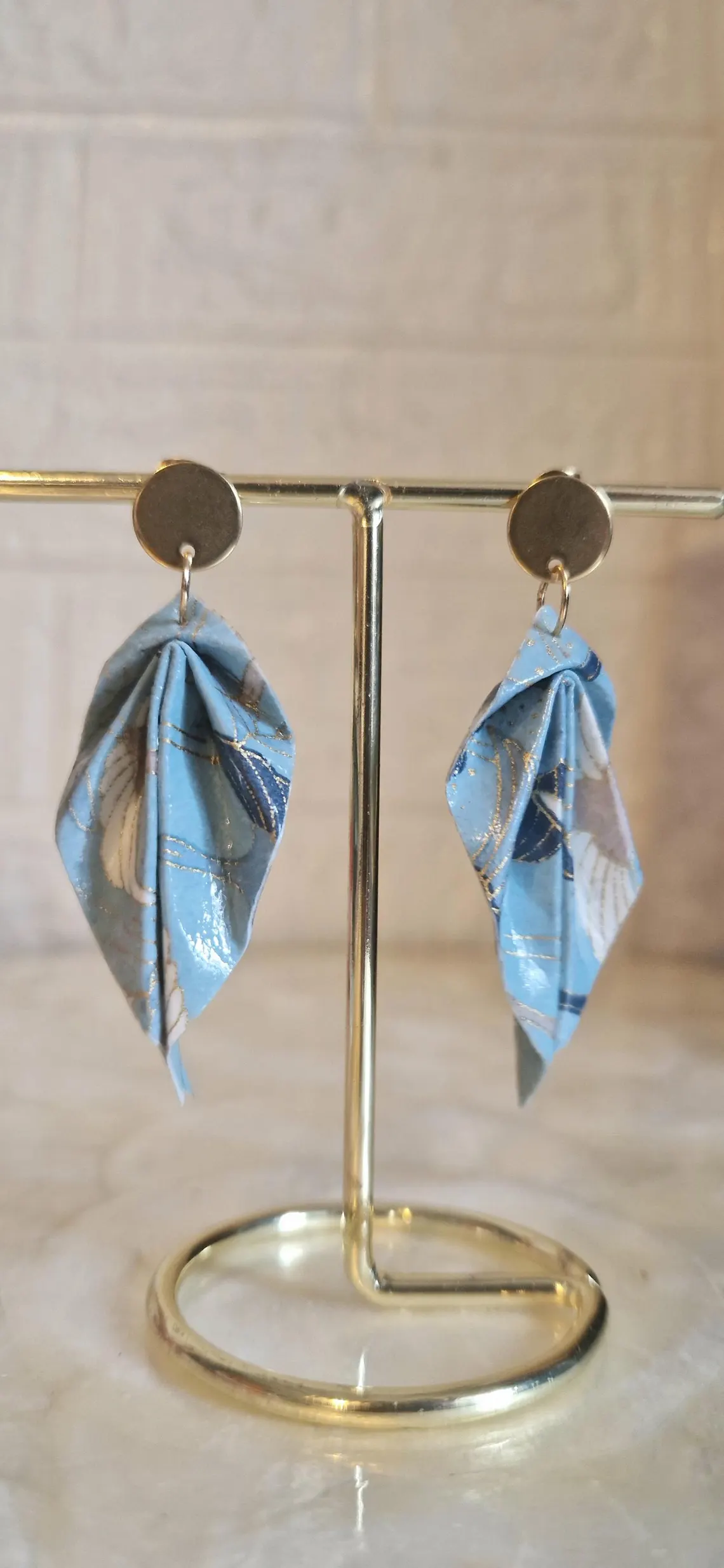 Boucles feuilles origami