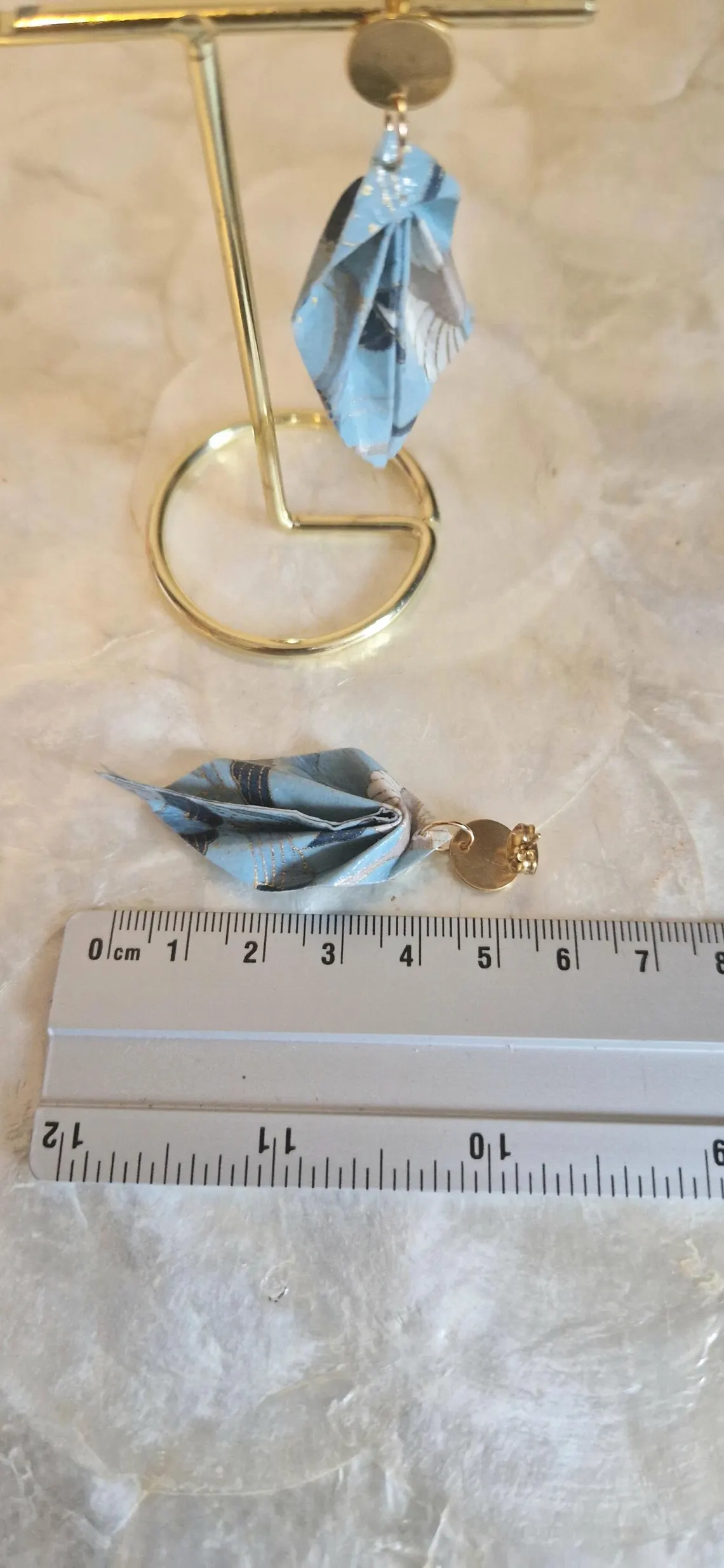 Boucles feuilles origami