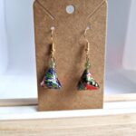 Boucles d’oreilles triangles perle agate