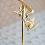 Boucles d'oreilles grue japonaise origami