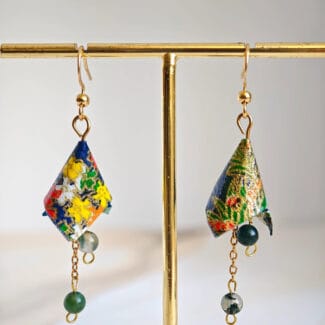 boucles d'oreilles origami originales