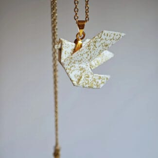 collier origami colombes