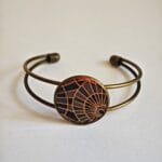 Bracelet fait main papier japonais et resine