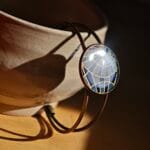 Bracelet fait main papier japonais et resine