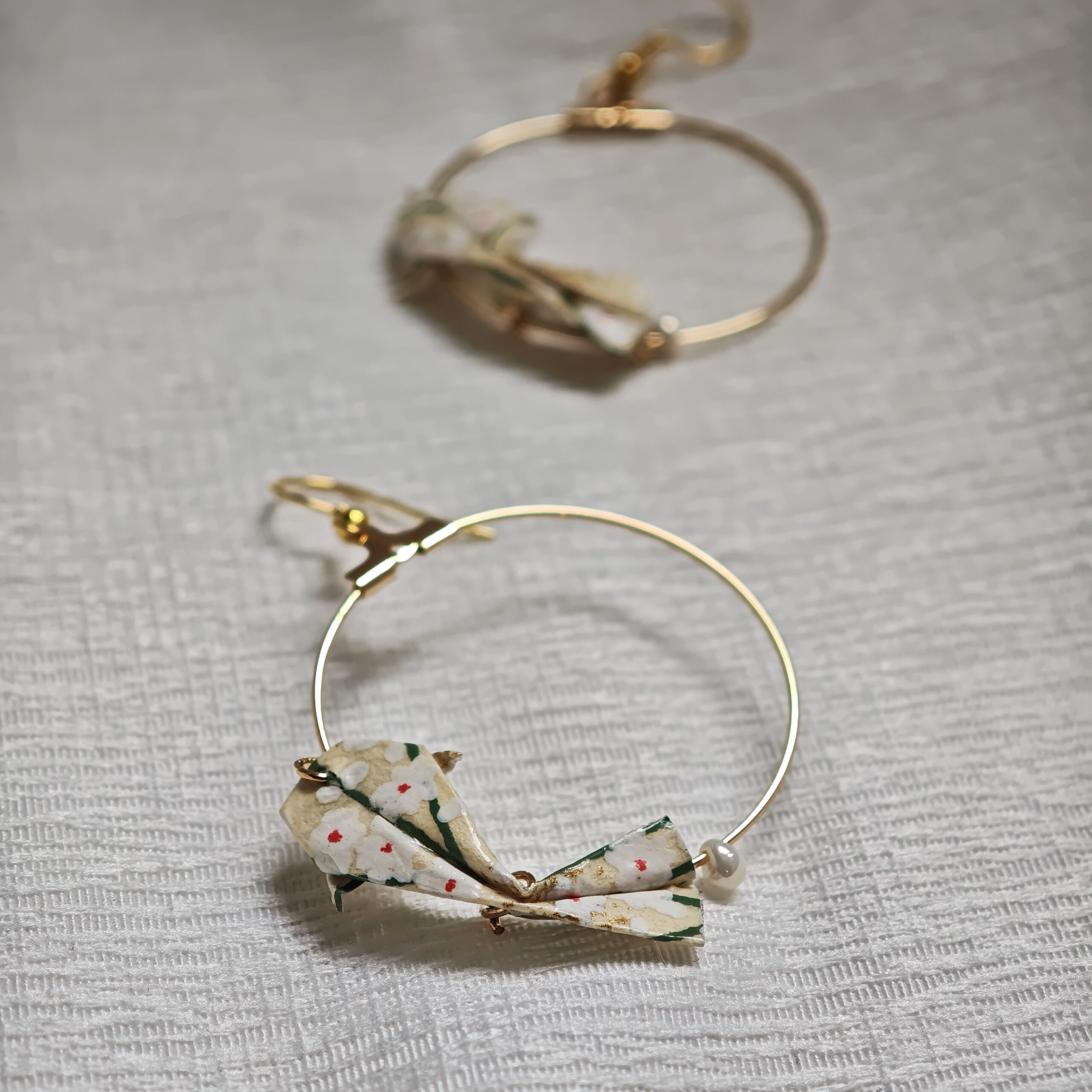 carpes koi origami boucles créoles