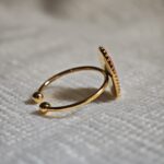 bague japonaise rouge dorée papier