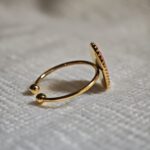 bague japonaise rouge dorée papier