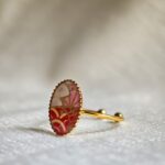 bague japonaise rouge dorée papier