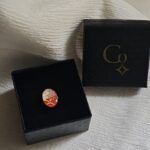 bague japonaise rouge dorée papier
