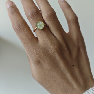 Bague fleur d'automne Fait Main papier japonais