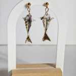 Boucles d’oreilles Carpe Koï Origami – Bijou japonais fait main