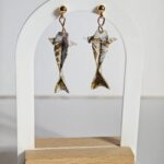 Boucles d’oreilles Carpe Koï Origami – Bijou japonais fait main