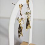 Boucles d’oreilles Carpe Koï Origami – Bijou japonais fait main