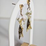 Boucles d’oreilles Carpe Koï Origami – Bijou japonais fait main