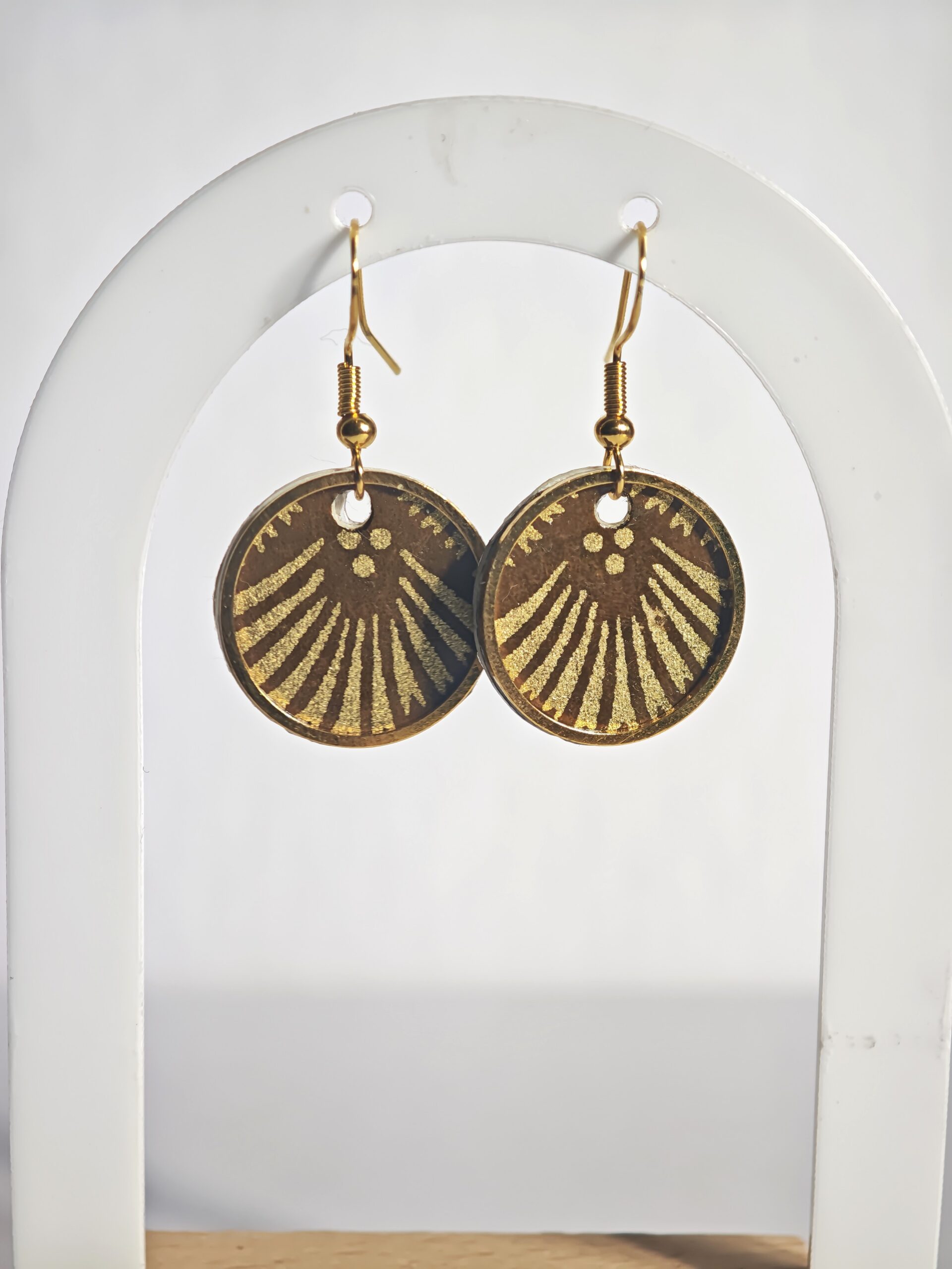 boucles d'oreilles rondes japonaises