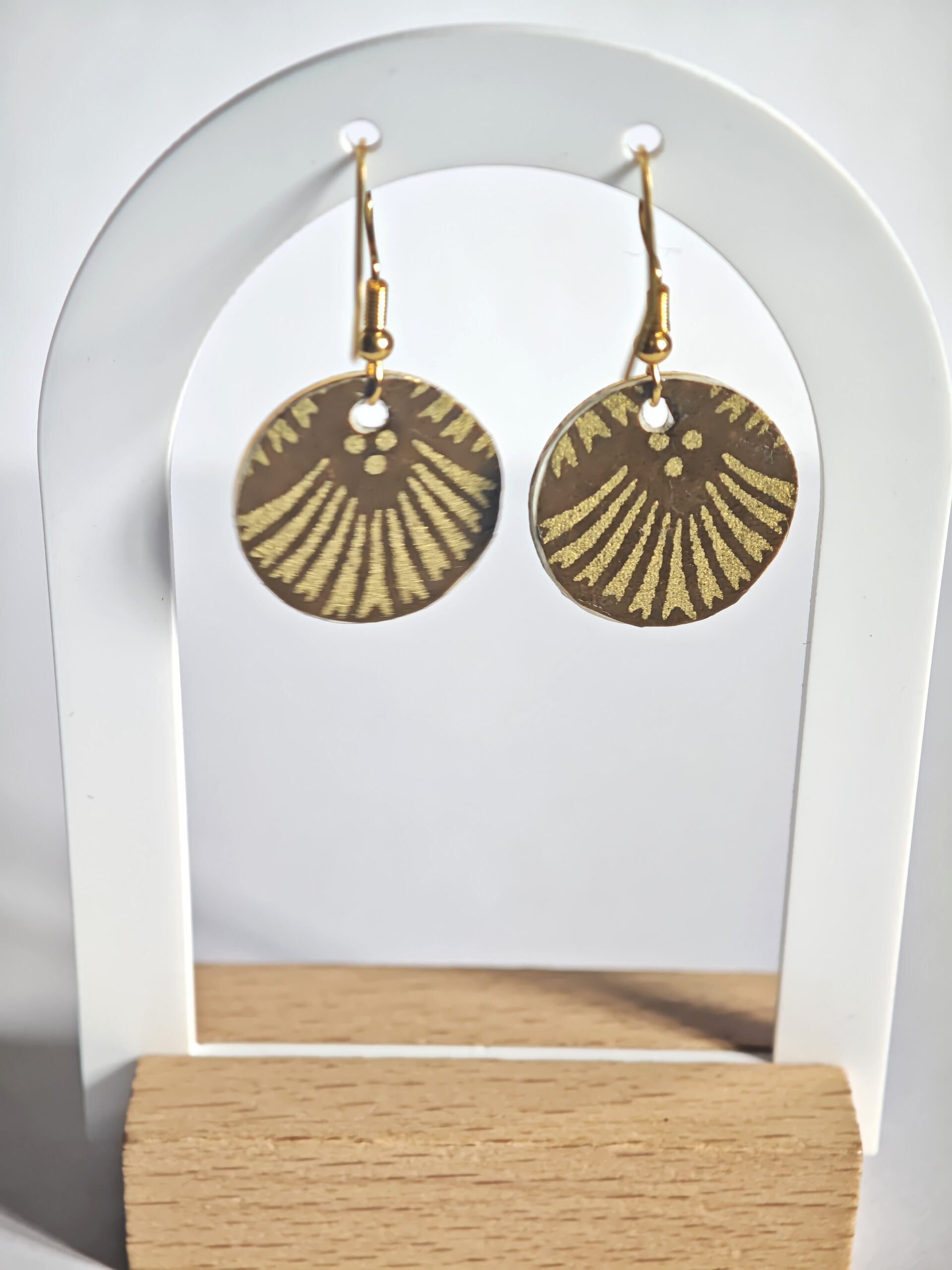 boucles d'oreilles rondes japonaises