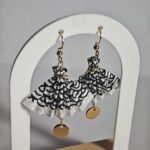 Boucles d’oreilles éventail en origami faites main en papier japonais washi, bijoux artisanaux légers inspirés du Japon