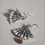 Boucles d’oreilles éventail en origami faites main en papier japonais washi, bijoux artisanaux légers inspirés du Japon