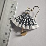 Boucles d’oreilles éventail en origami faites main en papier japonais washi, bijoux artisanaux légers inspirés du Japon