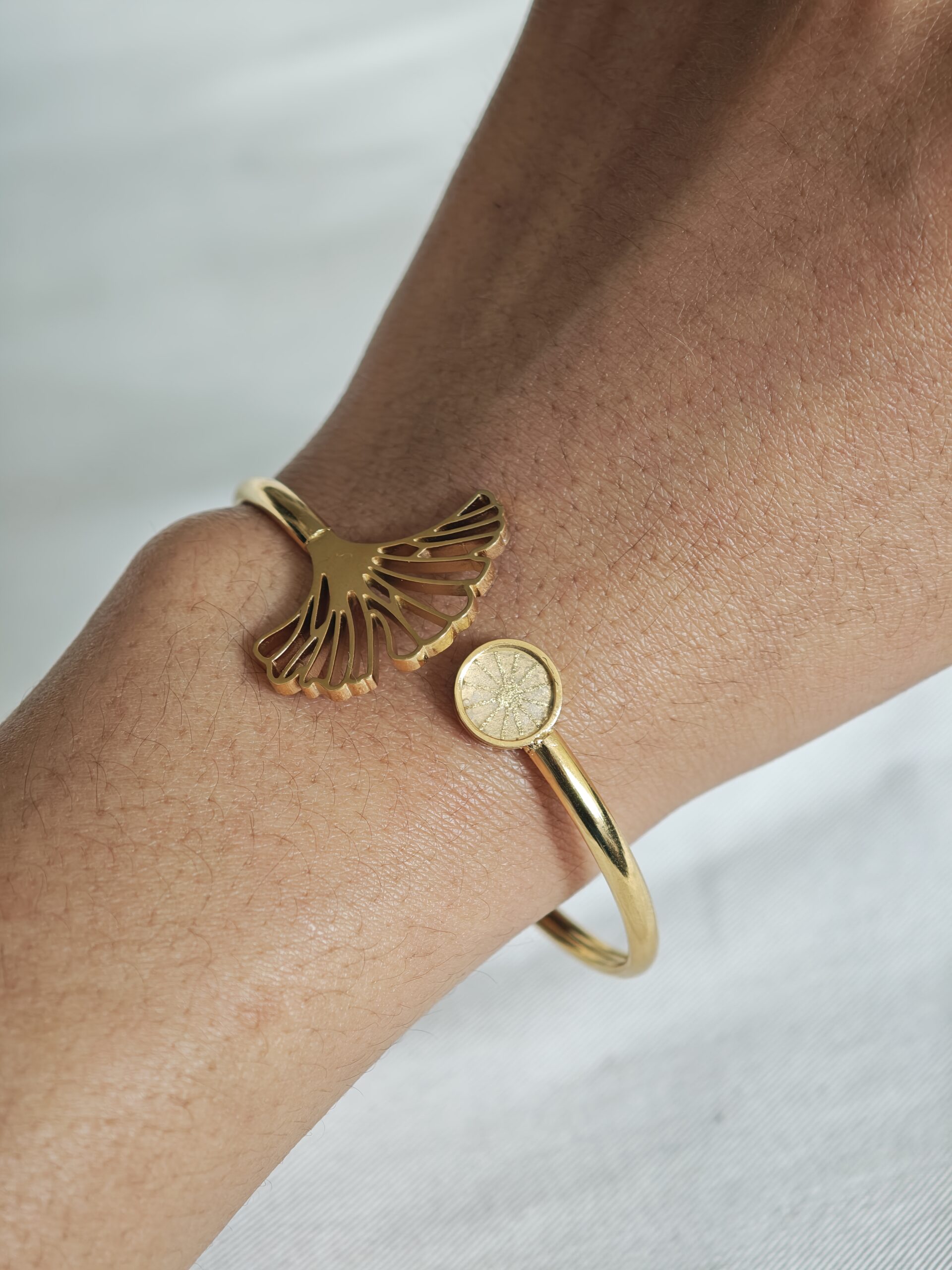 bracelet feuille gingko