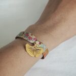 bracelet tissu ginkgo