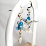 boucles oreilles grue